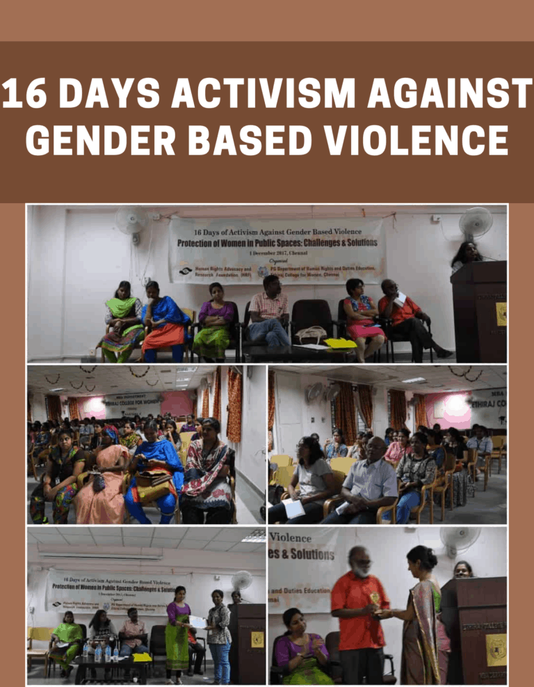 16 Days Activism Against Gender Based Violence Human Rights Advocacy And Research Foundation