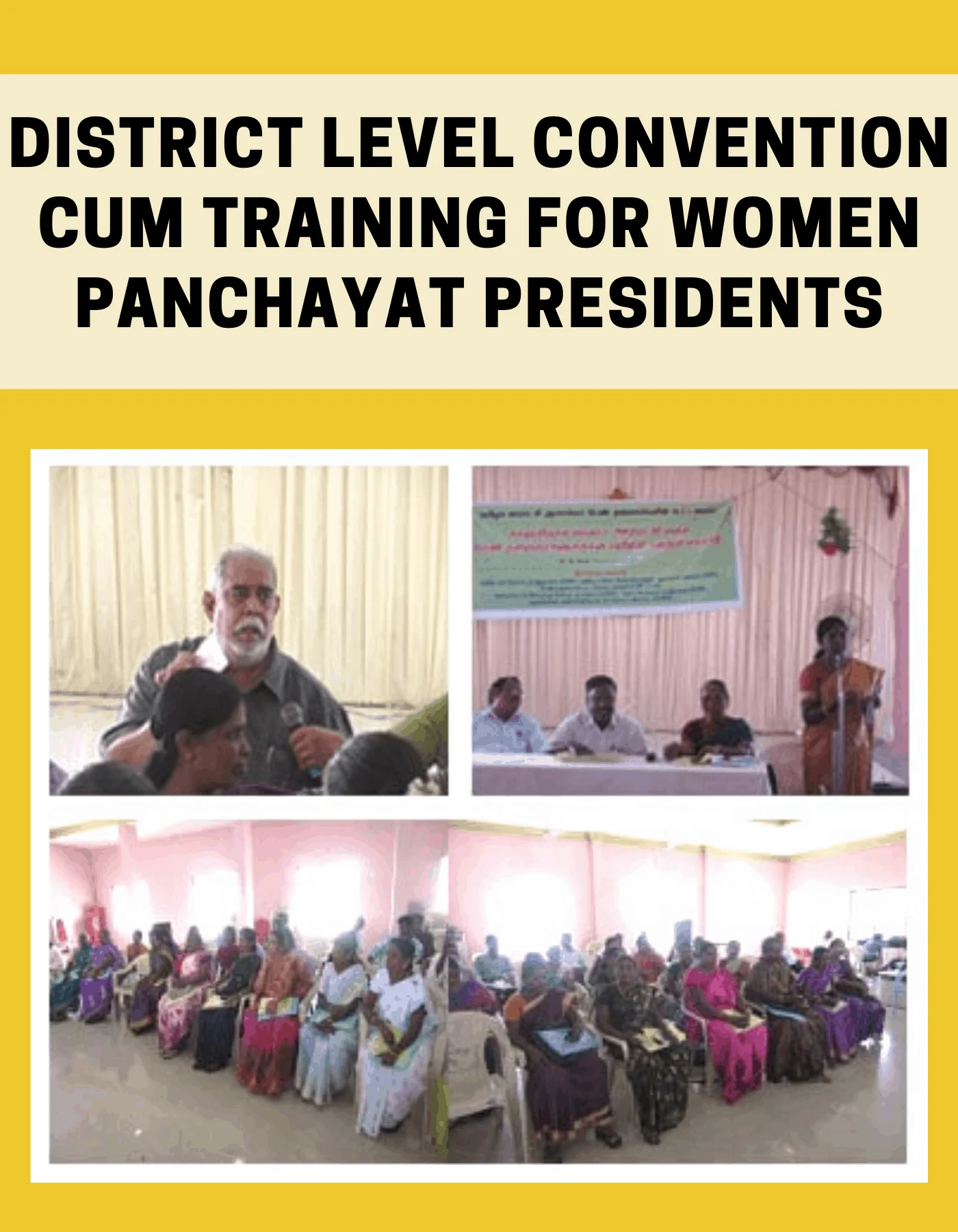 Read more about the article District Level Convention cum Training for Women Panchayat Presidents
