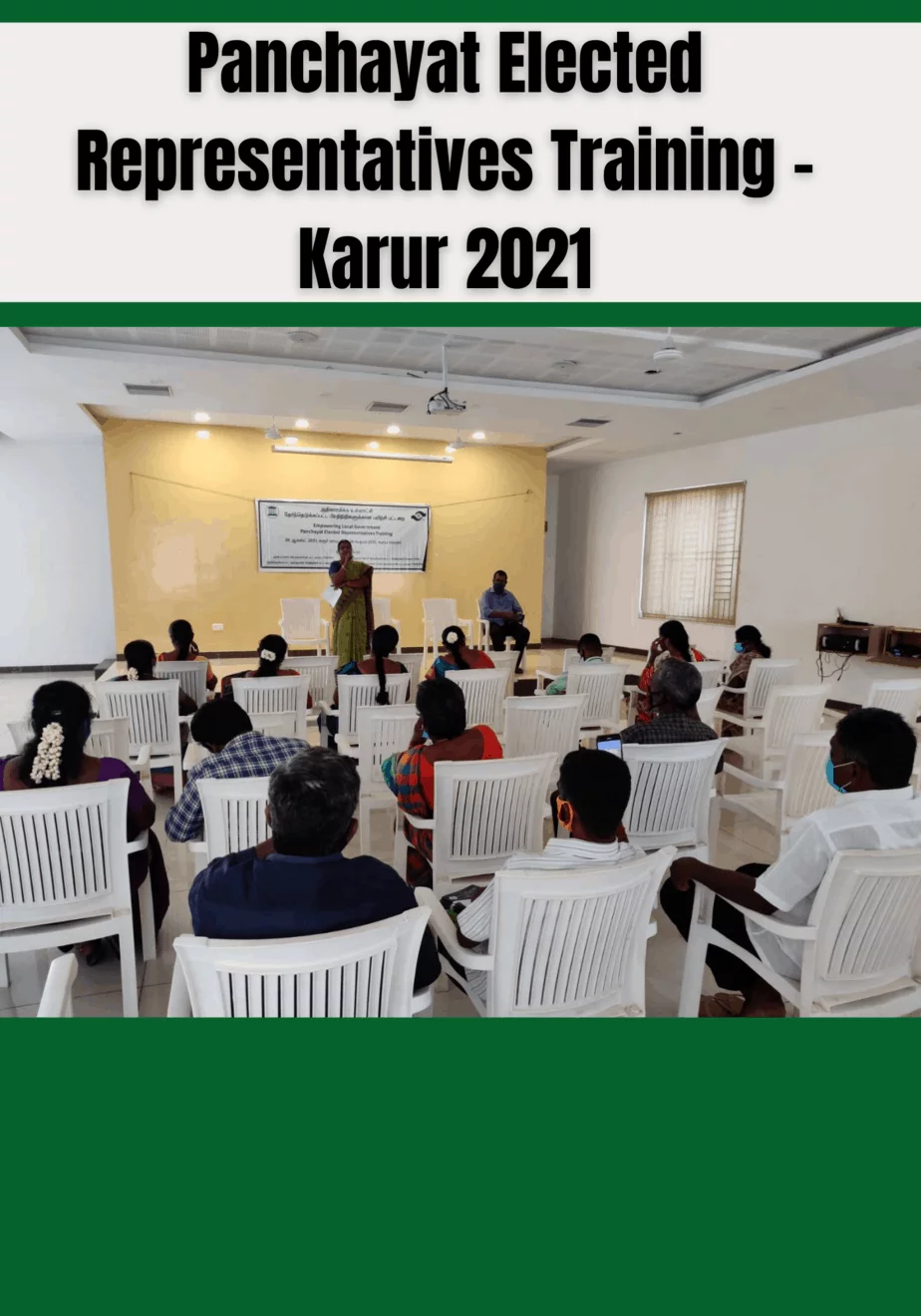 Read more about the article Panchayat ERs Training – Karur 2021