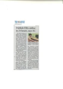 Read more about the article Publish FIRs online in 24 hours says SC