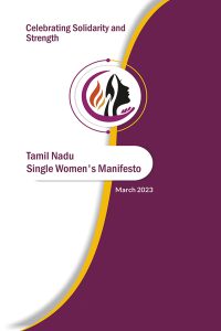 Read more about the article Tamil Nadu Single Women’s Manifesto (March 2023)